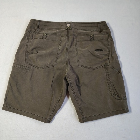 KUHL Rydr Shorts Mens 36 Brown Cotton Blend Stretch Cargo Hiking Outdoor - Picture 6 of 11